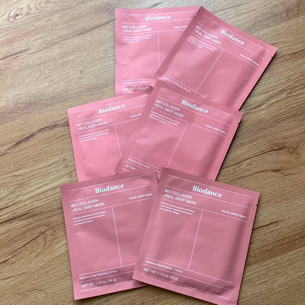 Biodance Bio-Collagen Real Deep Mask — Pink Hydrating Sheet Mask 6 pack